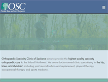 Tablet Screenshot of orthospecialtyclinic.com